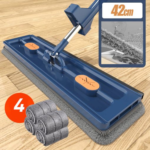 【Exclusive for new TK users】Large new style flat mop-4 pieces of rags
