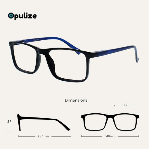 OPULIZE Ink Reading Glasses 5 Pack Large Rectangular Frame Spring Hinges Scratch Resistant Mens Womens RRRRR4 - Image 2