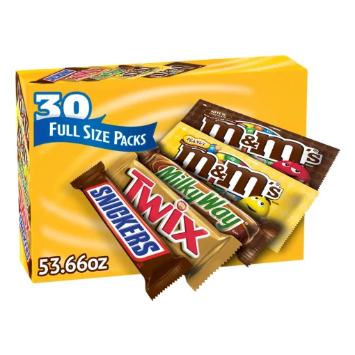 【First Order Discount】30 Mars Variety Pack Snickers M&M Chocolate Peanuts Twix MilkyWay Candy Snacks